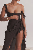 Dalia | Vestido largo con volantes