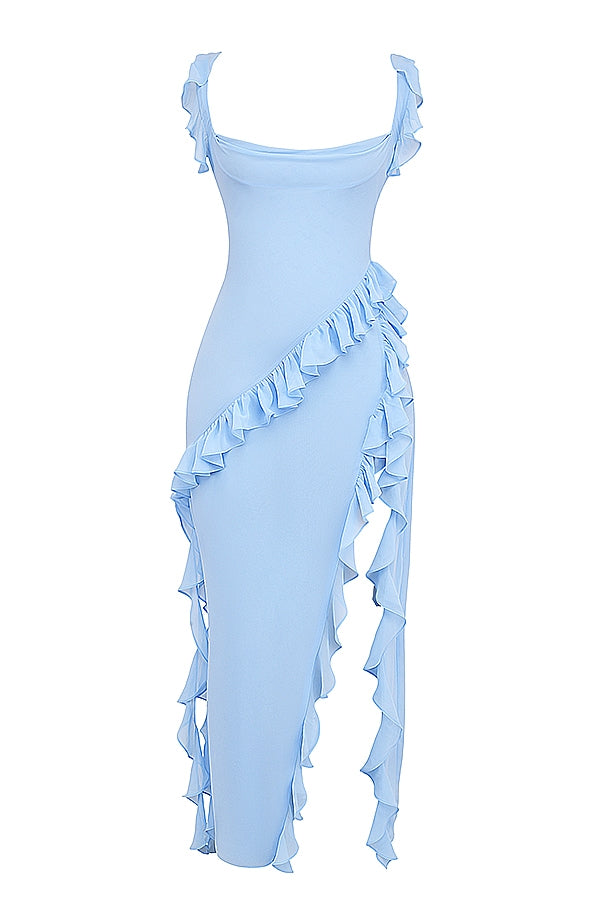 Dalia | Vestido largo con volantes