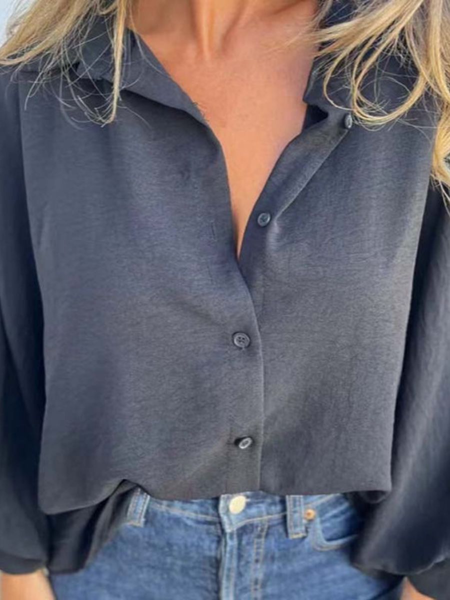 Blusa larga con botones