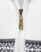 Frederico Cotton Zip Sweater with Pattern