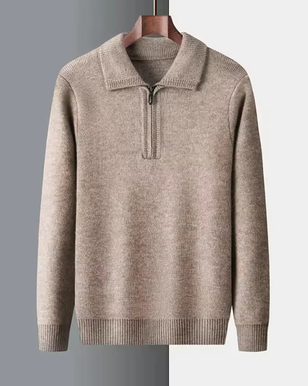 Gstaad Cashmere Quarter Zip Sweater