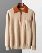 Castelle Cashmere Zip Up Polo