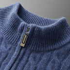 Deneb Cashmere Woven Half Zip