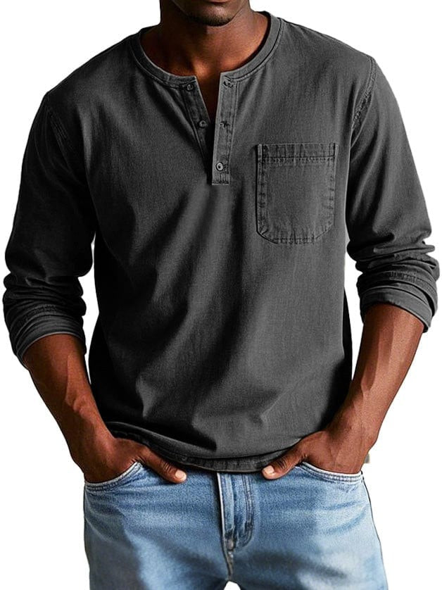 Frederik | Camiseta Henley Vintage
