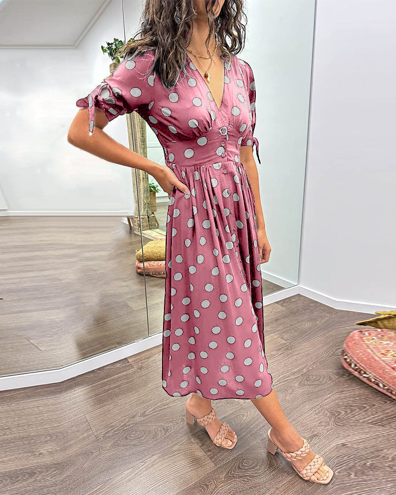 Monique™ | Vestido Elegante de Lunares