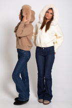 Abrigo de lana con capucha