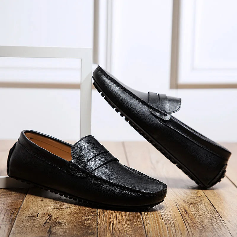 Afslappede Læder Sommer Loafers 