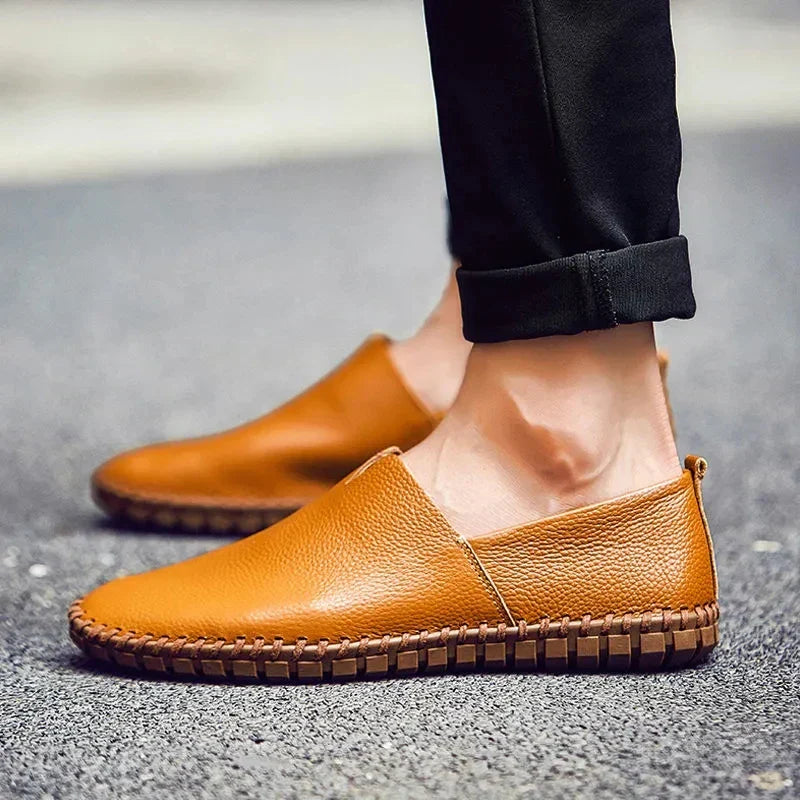 Elegante Åndbar Læder Loafers 