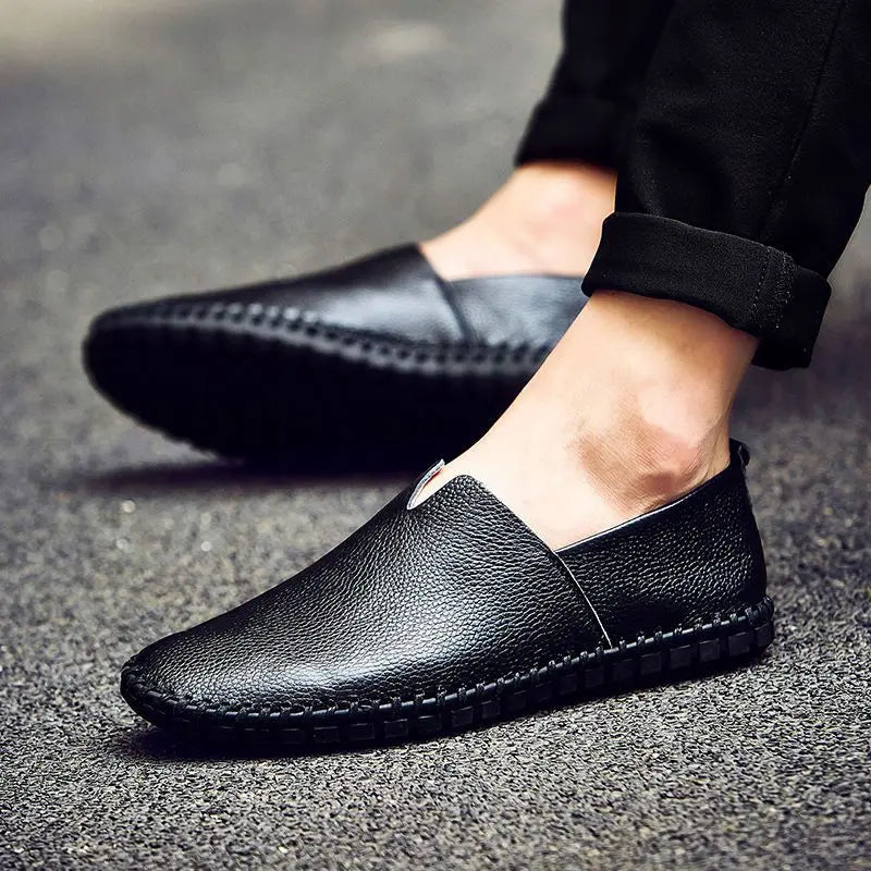 Elegante Åndbar Læder Loafers 
