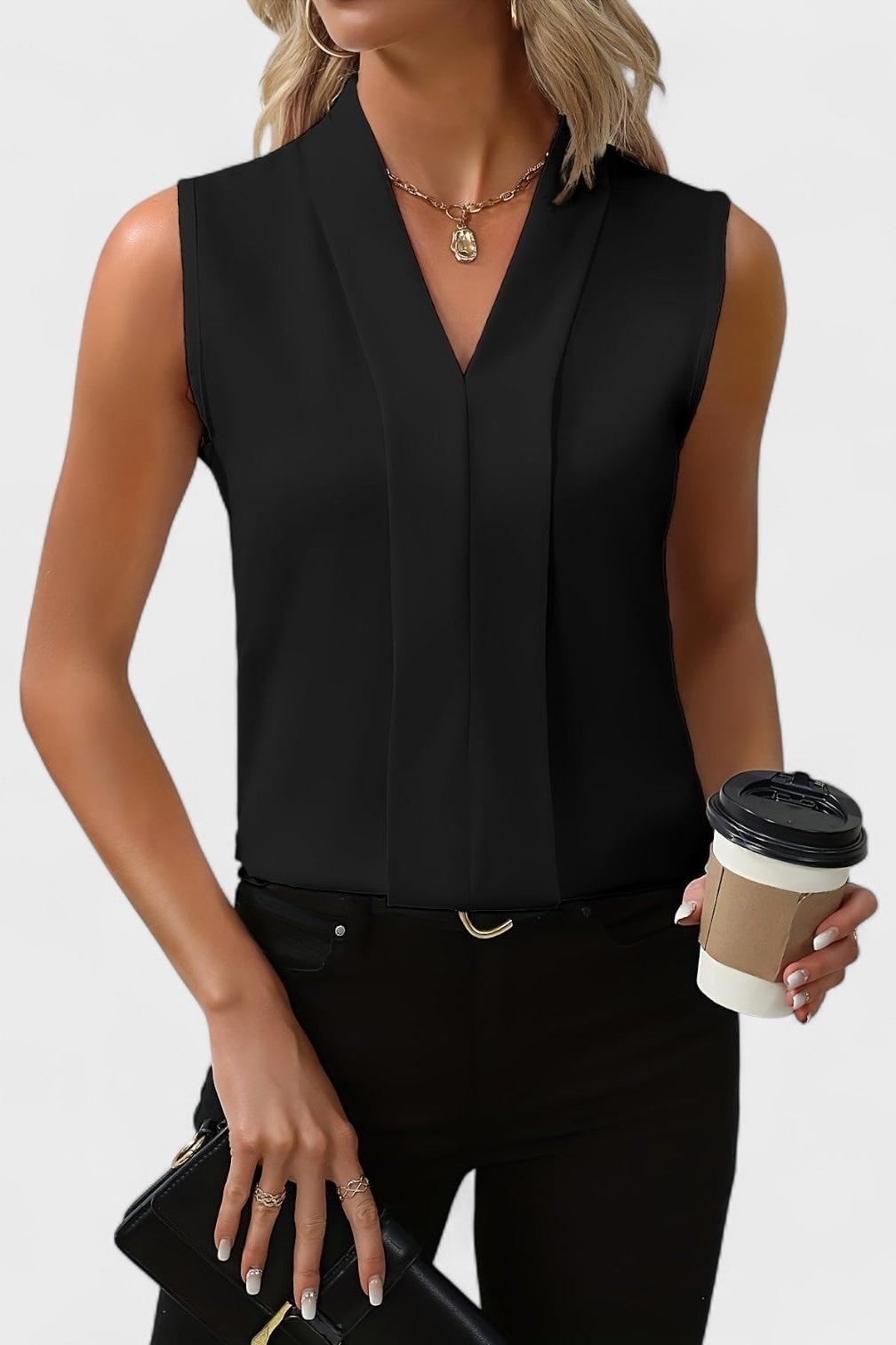 Rosa | Top med V-hals