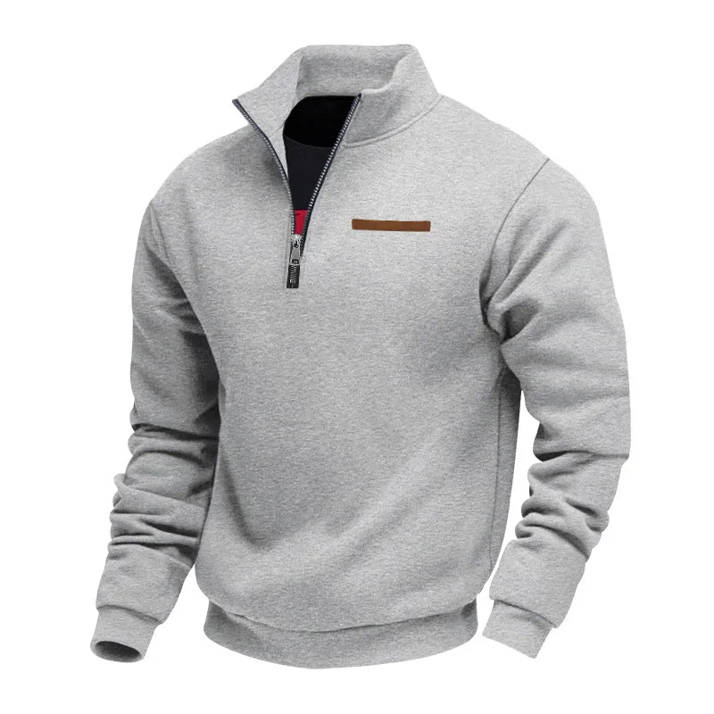 Casual Fleece Zip Sweater