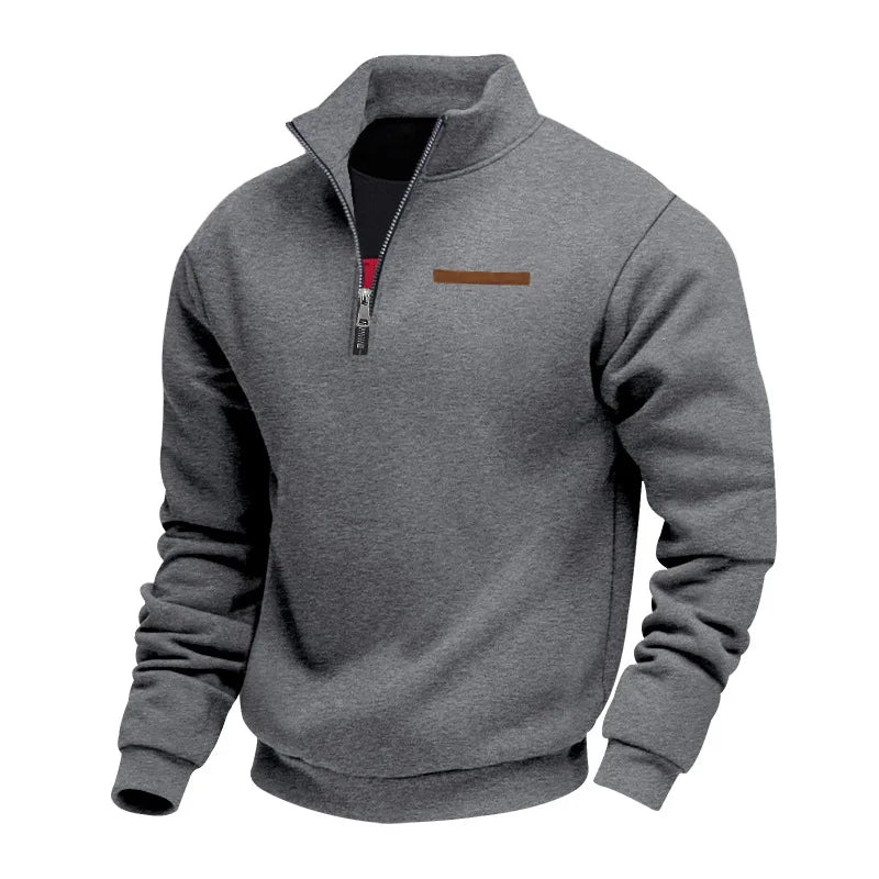 Casual Fleece Zip Sweater