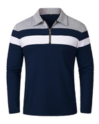 Elegant Stripped Zip Sweater